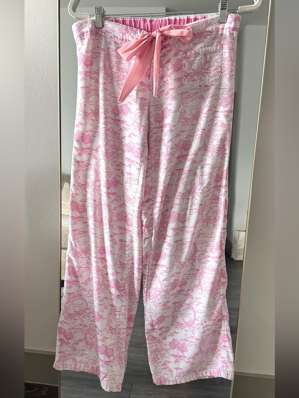 Victoria's Secret PINK Sweet Dreams Toile Pajama Pants Pink White XS